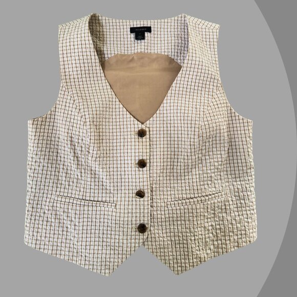 HALOGEN Women’s Checkered Vest – Small - Picture 1 of 5